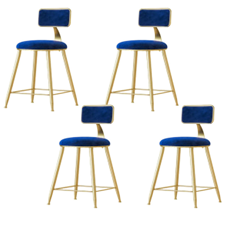 Nordic Style Bar-stool Round Seat Counter Bar Stool with Metal Legs for Home Use