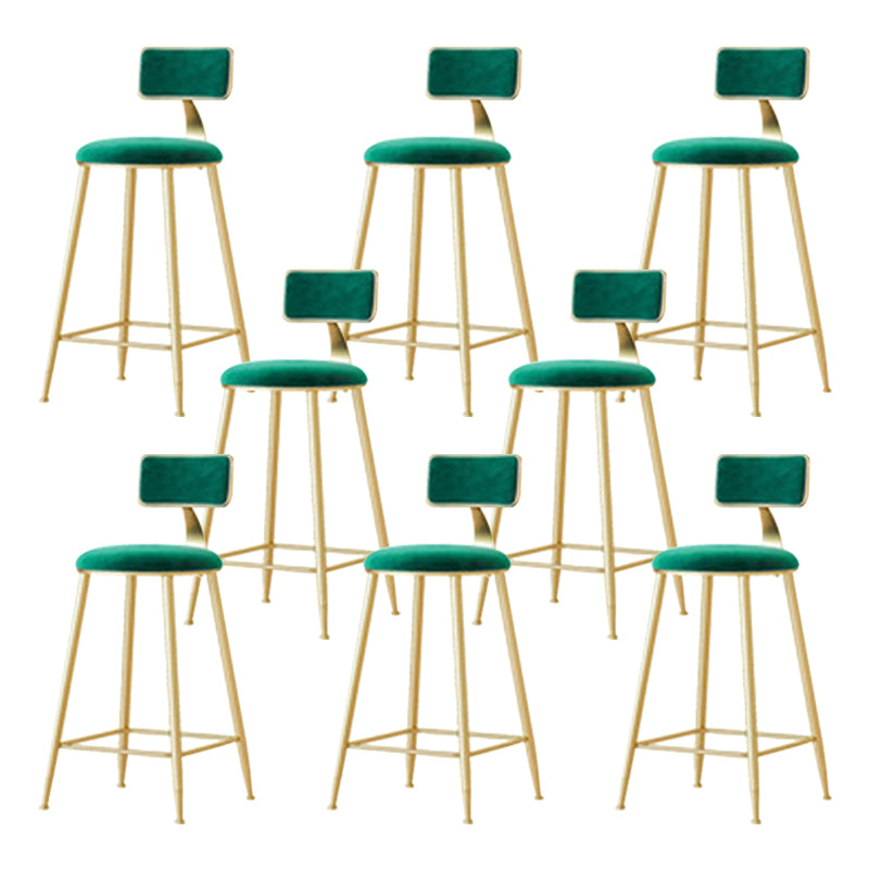 Nordic Style Bar-stool Round Seat Counter Bar Stool with Metal Legs for Home Use