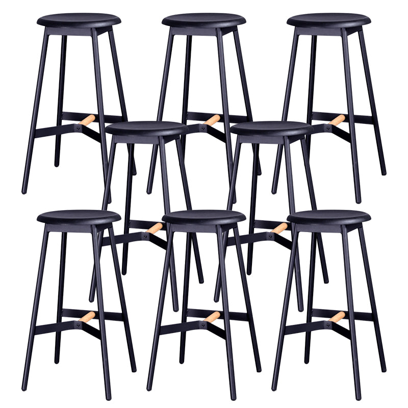 Modern Style Bar-stool Round Seat Counter Bar Stool with Metal Legs for Home