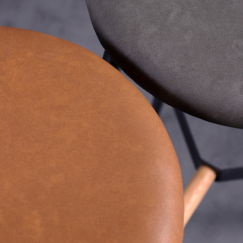 Modern Style Bar-stool Round Seat Counter Bar Stool with Metal Legs for Home