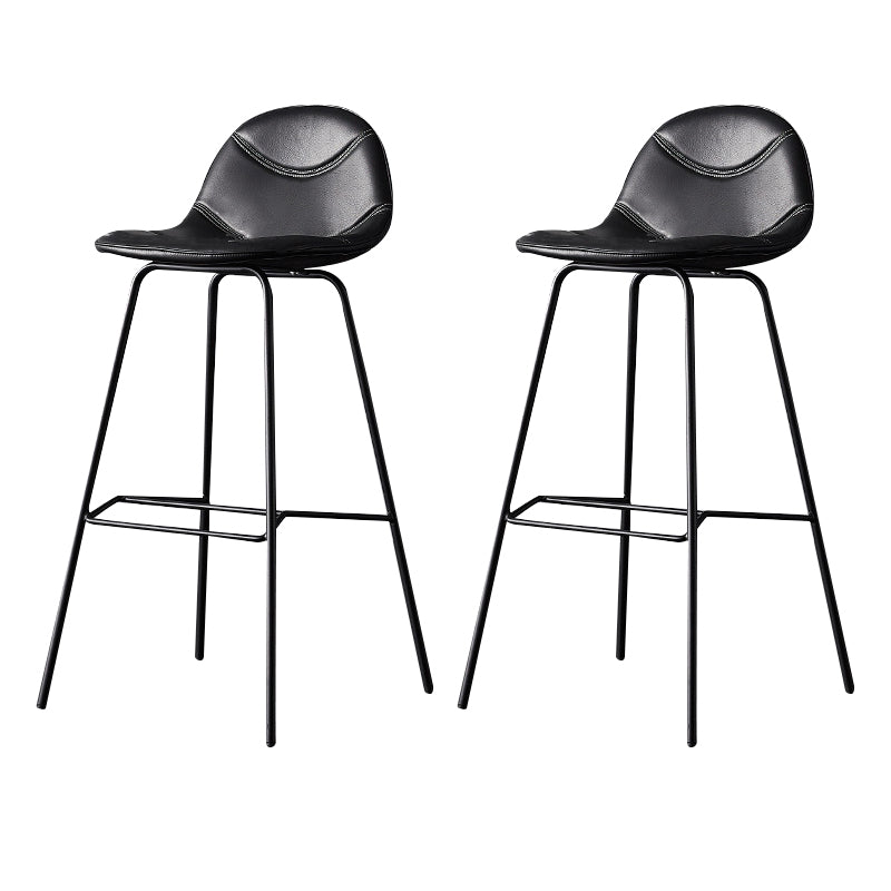 Modern Style Bar-stool Bucket Seat Counter Bar Stool with Metal Legs for Home
