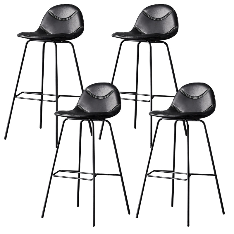 Modern Style Bar-stool Bucket Seat Counter Bar Stool with Metal Legs for Home