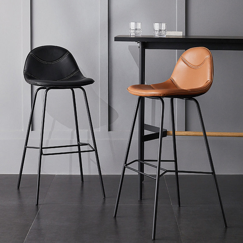 Modern Style Bar-stool Bucket Seat Counter Bar Stool with Metal Legs for Home