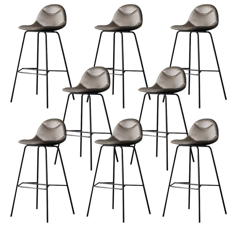 Modern Style Bar-stool Bucket Seat Counter Bar Stool with Metal Legs for Home