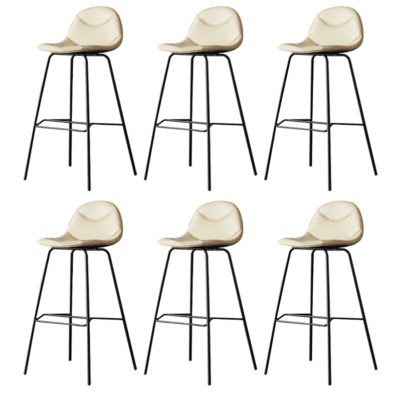 Modern Style Bar-stool Bucket Seat Counter Bar Stool with Metal Legs for Home