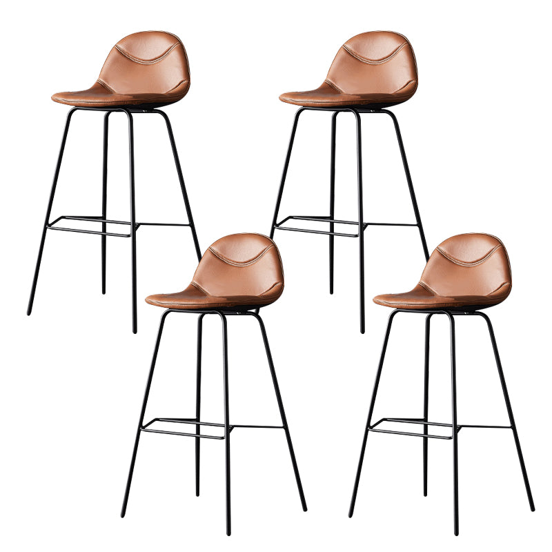 Modern Style Bar-stool Bucket Seat Counter Bar Stool with Metal Legs for Home