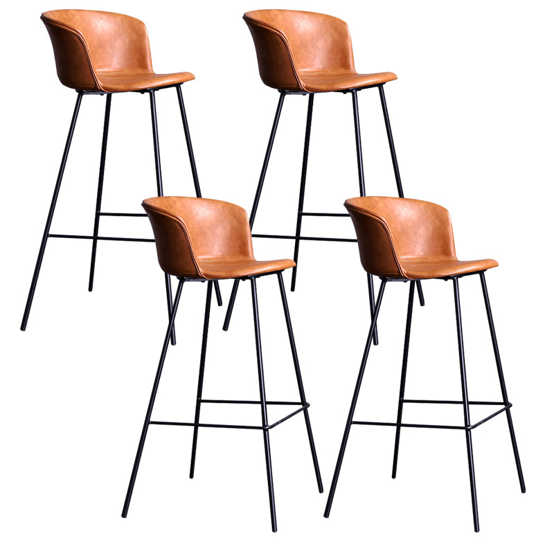 Modern Bar-stool Bucket Seat Counter Bar Stool with Metal Legs for Home Use