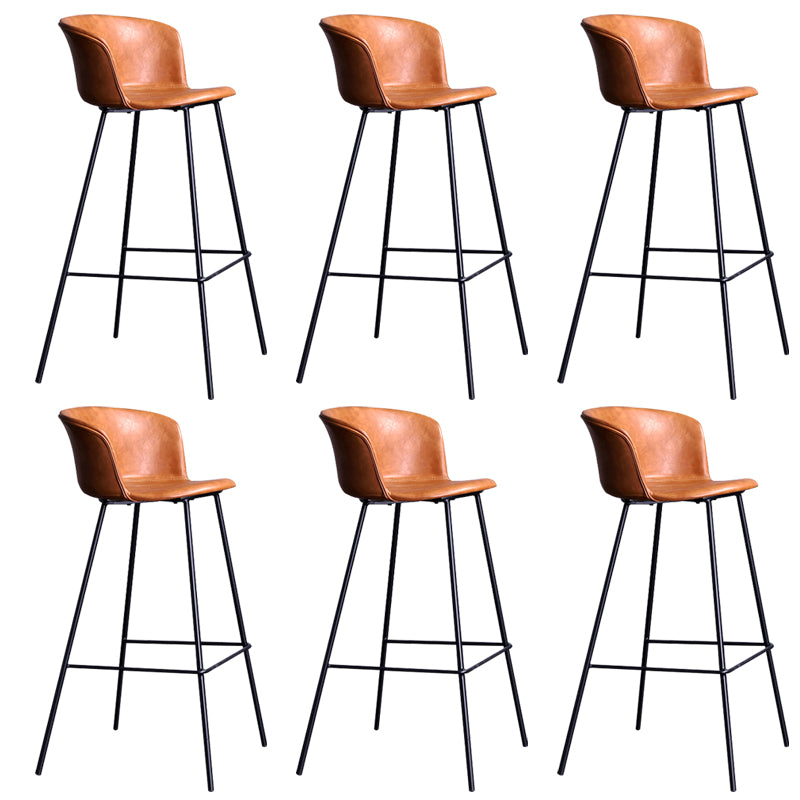 Modern Bar-stool Bucket Seat Counter Bar Stool with Metal Legs for Home Use