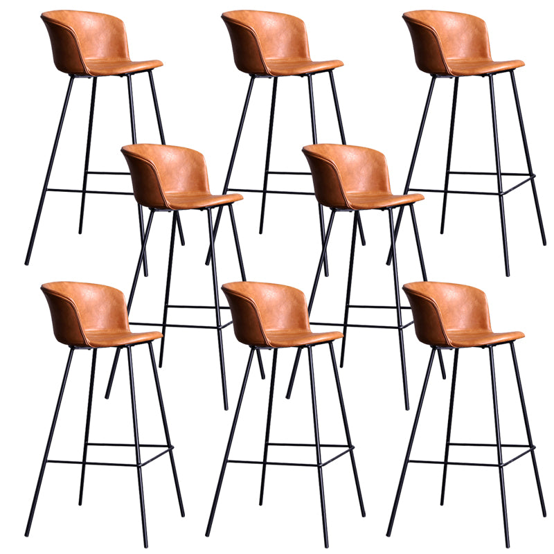 Modern Bar-stool Bucket Seat Counter Bar Stool with Metal Legs for Home Use