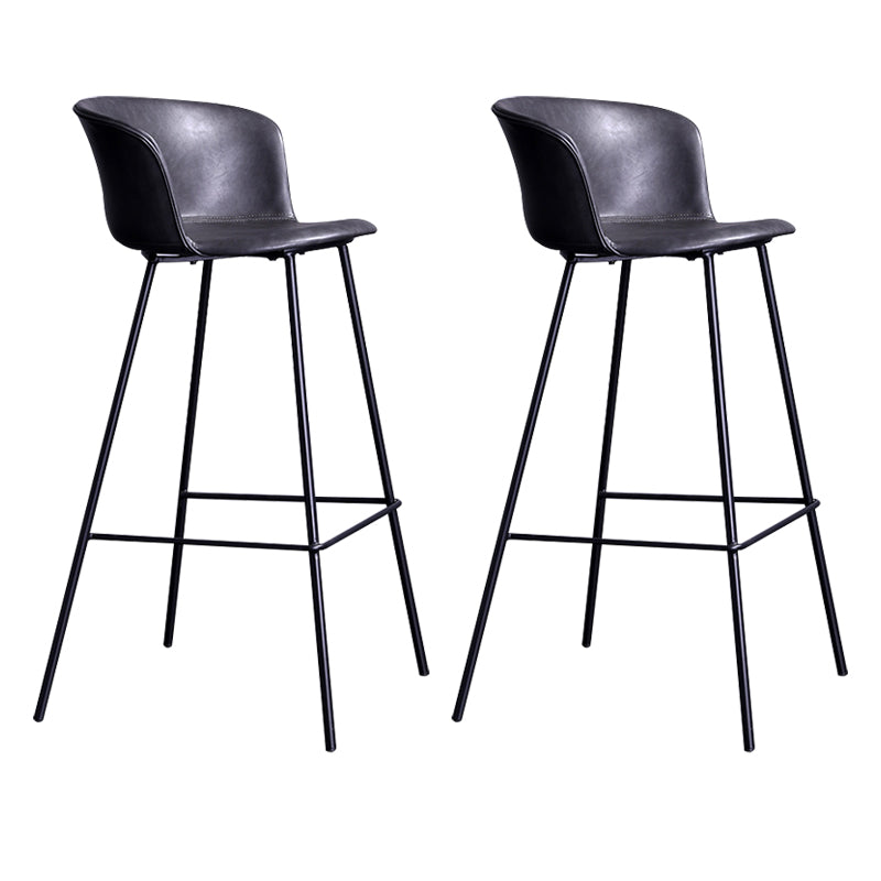 Modern Bar-stool Bucket Seat Counter Bar Stool with Metal Legs for Home Use