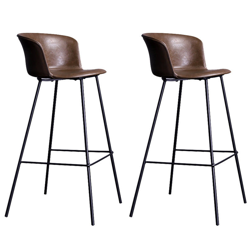 Modern Bar-stool Bucket Seat Counter Bar Stool with Metal Legs for Home Use