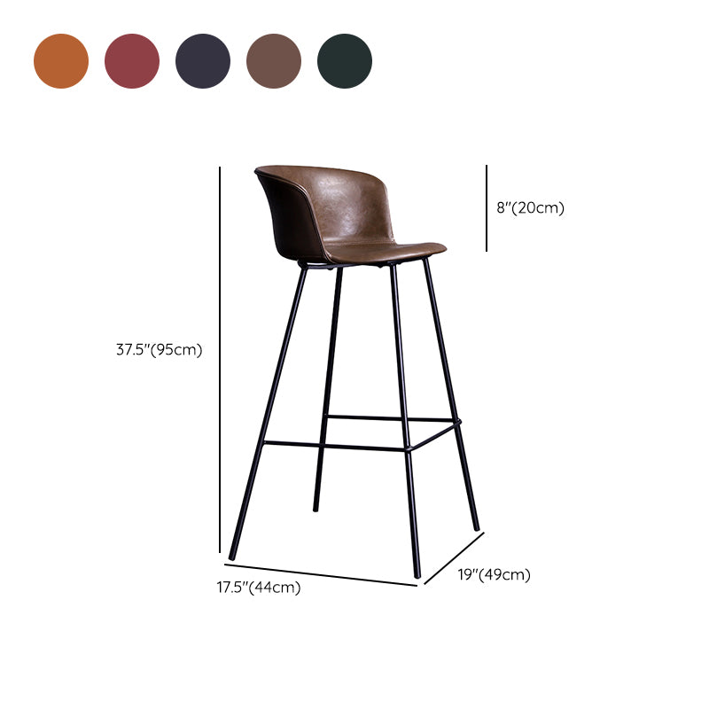 Modern Bar-stool Bucket Seat Counter Bar Stool with Metal Legs for Home Use