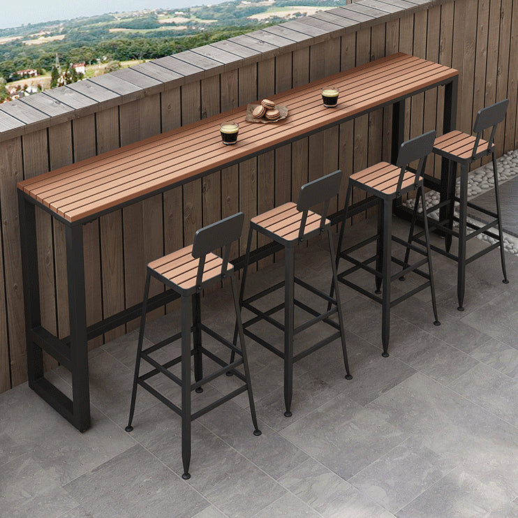 Contemporary Reclaimed Wood Bar Table Set 1/2/5 Pieces Counter Table