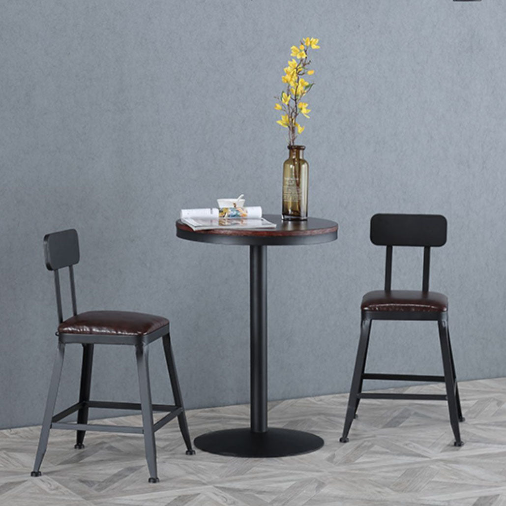 1/2/3 Pieces Industrial  Solid Wood Bar Table Set Round Counter Set for Home