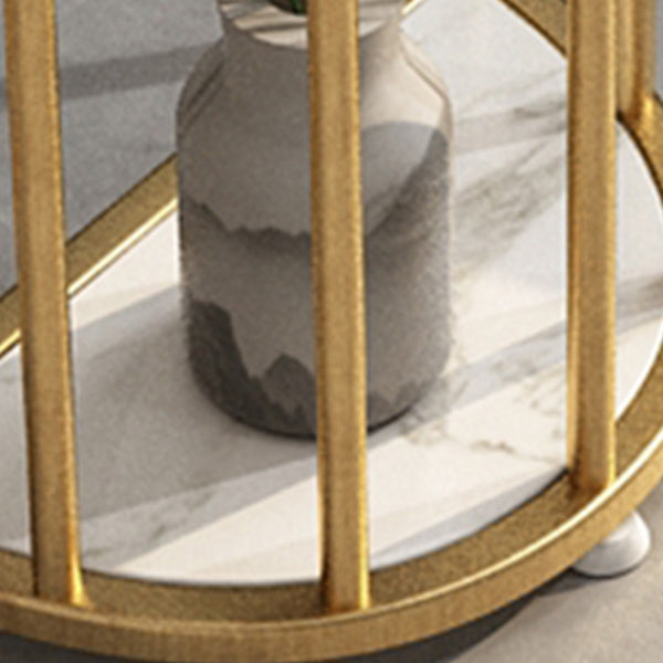 Glam Style Fixed Pub Set 1/3 Pieces Stone Oval Counter Table Set