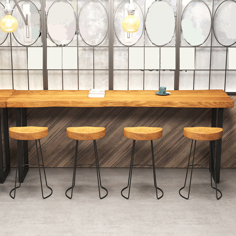 1/4/5 Pieces Modern Table Set Bar Rectangle Wood Counter Table  with Backless Stools