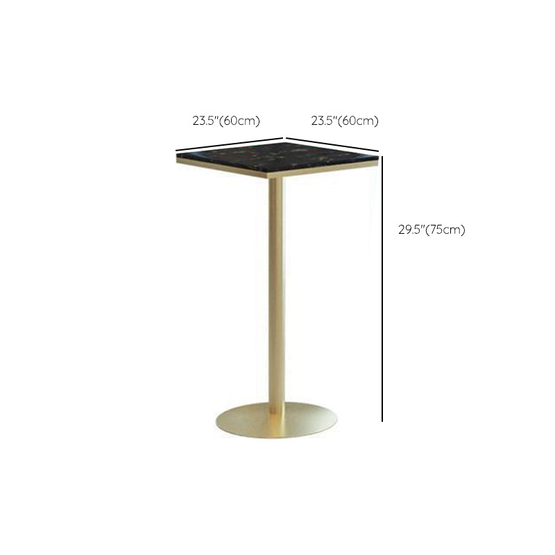 Glam Style Bar Table Set 1/2/3 Pieces Bar Table with Metal Stools
