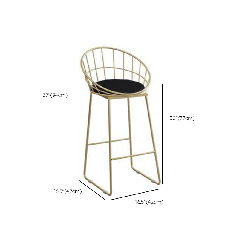 Glam Style Bar Table Set 1/2/3 Pieces Bar Table with Metal Stools