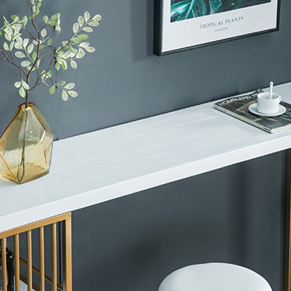 Glam Bar Table Set 1/3 Pieces Rectangle Wood Counter Table with Stools