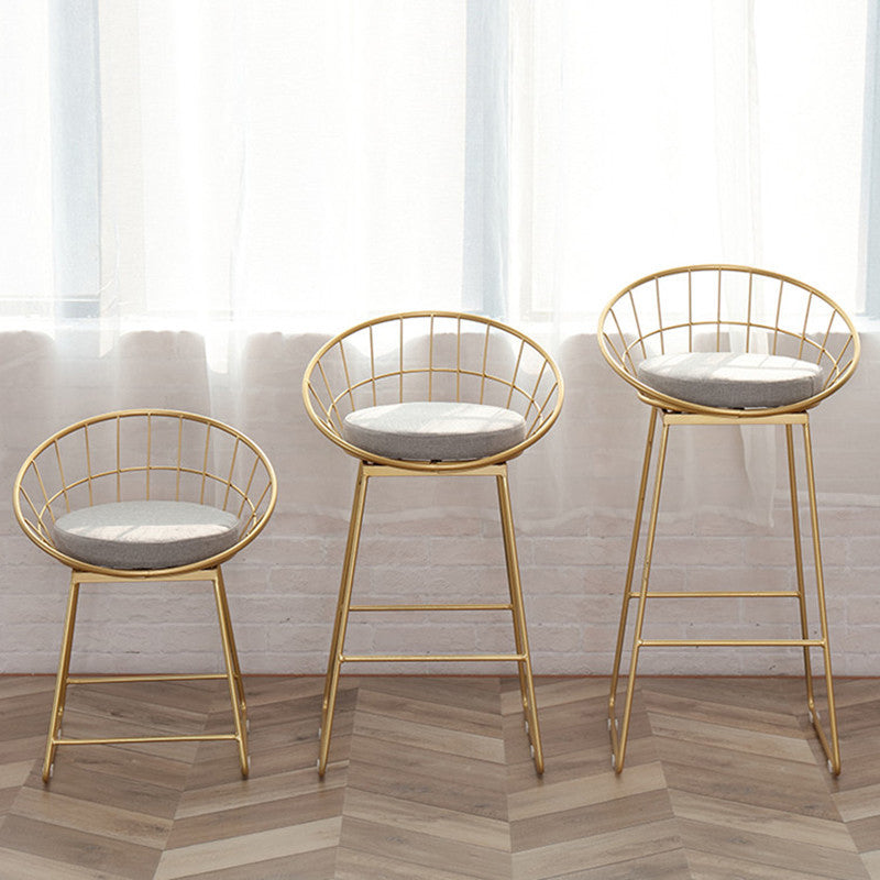 Industrial Round Pub Table Set 1/3 Pieces White and Gold Bar Table Set