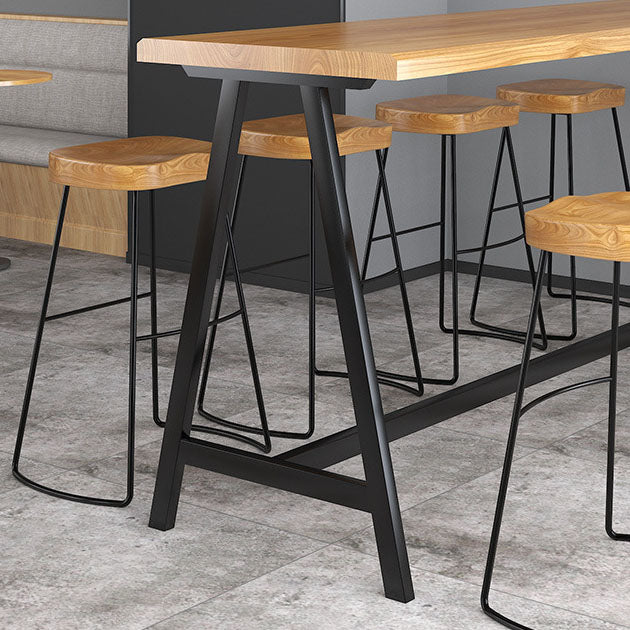 Industrial Style Bar Table Set 1/2/9 Pieces Rectangle Solid Wood Counter Set