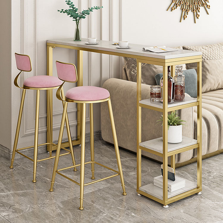 Glam Bar Stool and Table Set 1/2/3 Pieces Pub Table Set for Dining Room