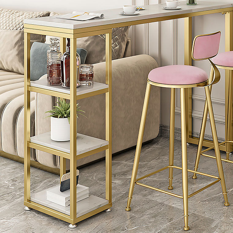 Glam Bar Stool and Table Set 1/2/3 Pieces Pub Table Set for Dining Room