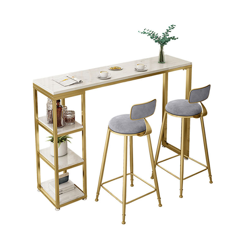 Glam Bar Stool and Table Set 1/2/3 Pieces Pub Table Set for Dining Room