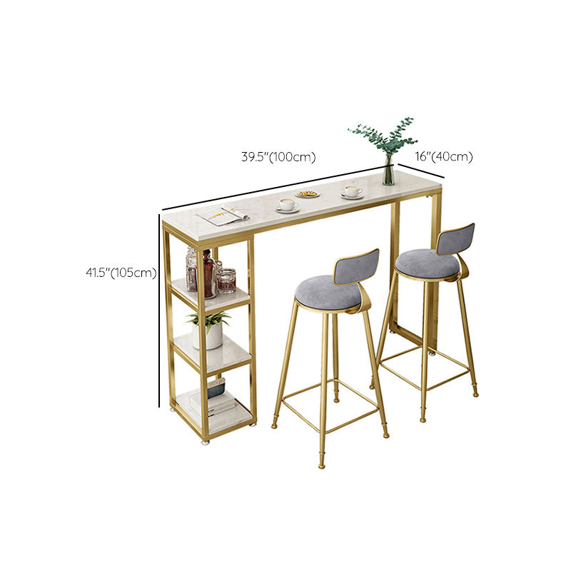 Glam Bar Stool and Table Set 1/2/3 Pieces Pub Table Set for Dining Room