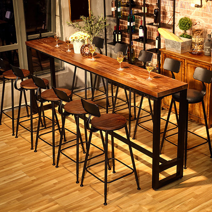 1/2/6/11 Bar Stool and Table Set Industrial Counter Height Set