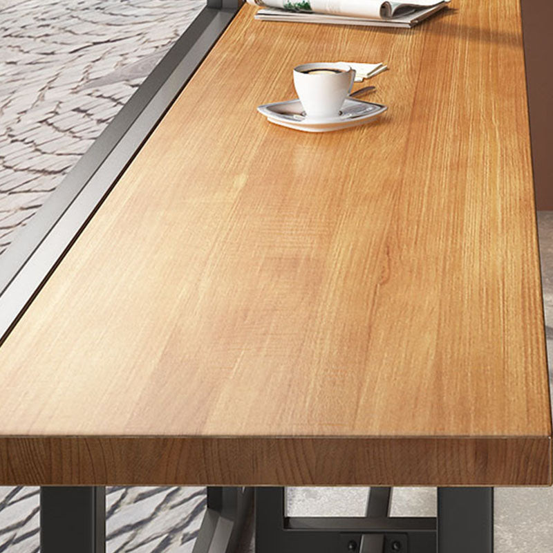 Industrial Style Bar Table 1/7 Pieces Rectangle Solid Wood Counter Set