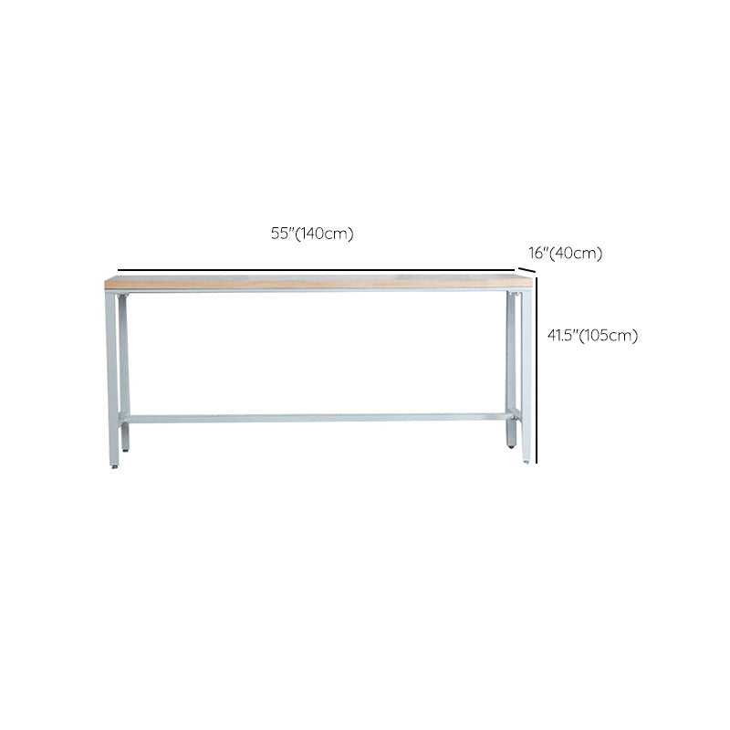Modern Style Bar Table 1/5 Pieces Rectangle Solid Wood Counter Set