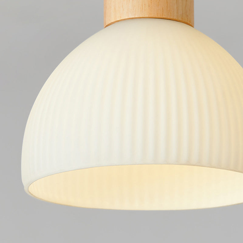 White Shaded Ceiling Light Modern Flush Mount Lighting for Foyer
