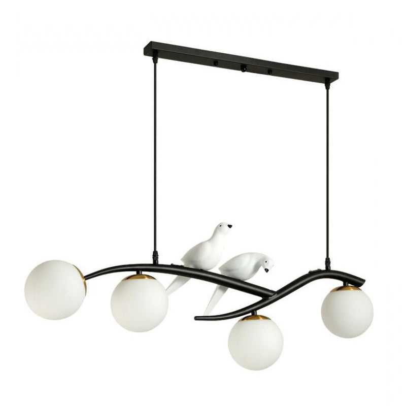 Modern Kitchen Island Lighting Globe Shaded Golden/Black Ceiling Light for Home