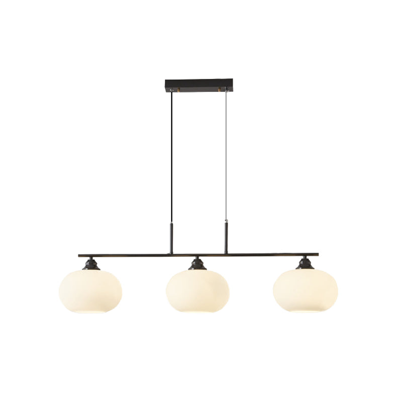 Modern Golden/Black Ceiling Light Metal/Glass Kitchen Island Lighting for Home