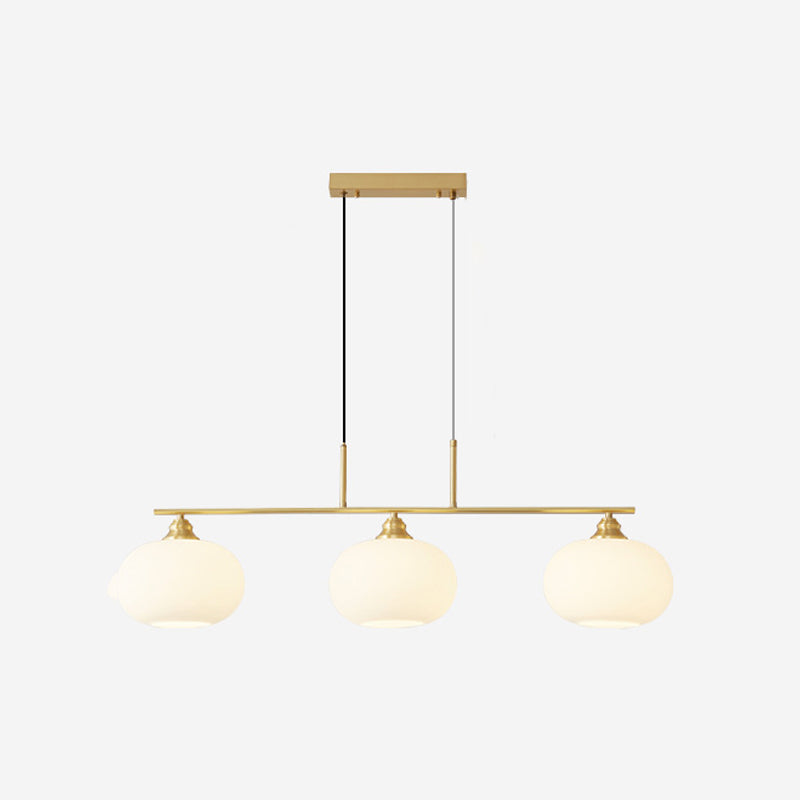 Modern Golden/Black Ceiling Light Metal/Glass Kitchen Island Lighting for Home