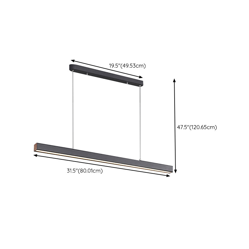 Modern Hanging Ceiling Light 1 Light Pendant Lighting Fixtures in Black Finish
