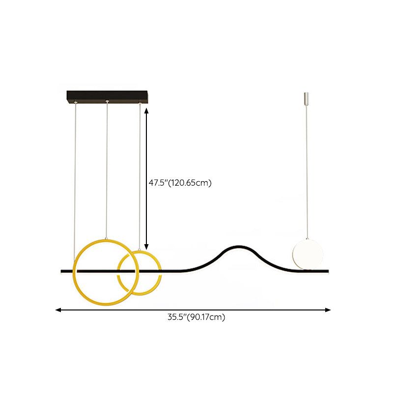 Modern Hanging Ceiling Light 4 Light Pendant Lighting Fixtures for Dining Room