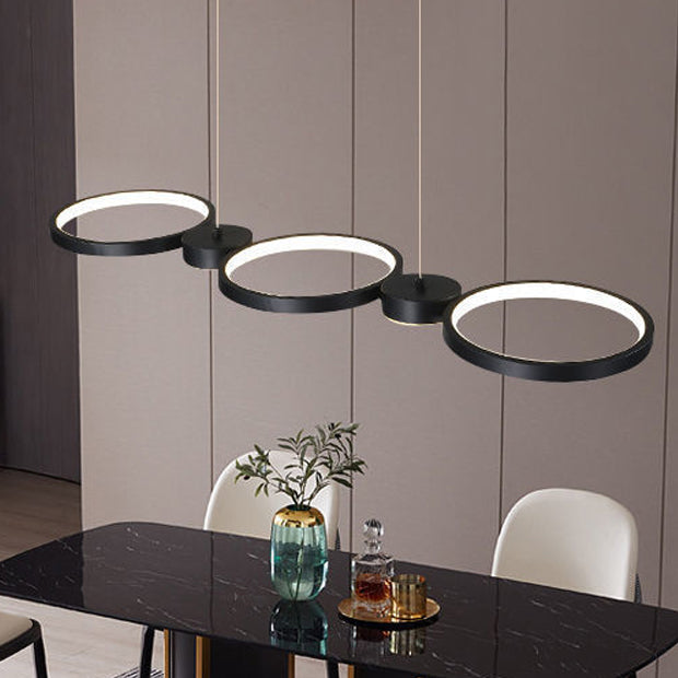 Multiple-Light Geometric Island Pendant Modern Metal Island Pendant Lights