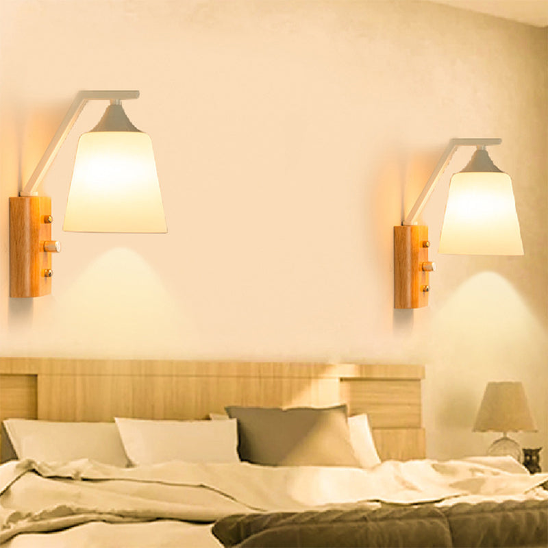 Modern Style Bell Shape Wall Light Glass 1 Light Sconces for Living Room