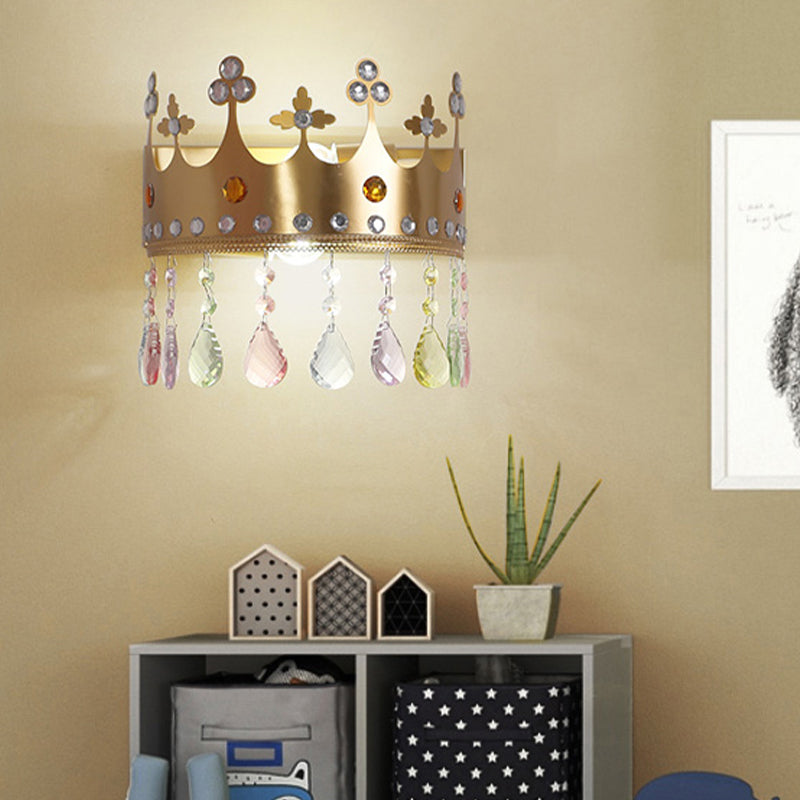 Nordic Style Wall Mount Light Crown Shape Wall Lamp for Children's Room