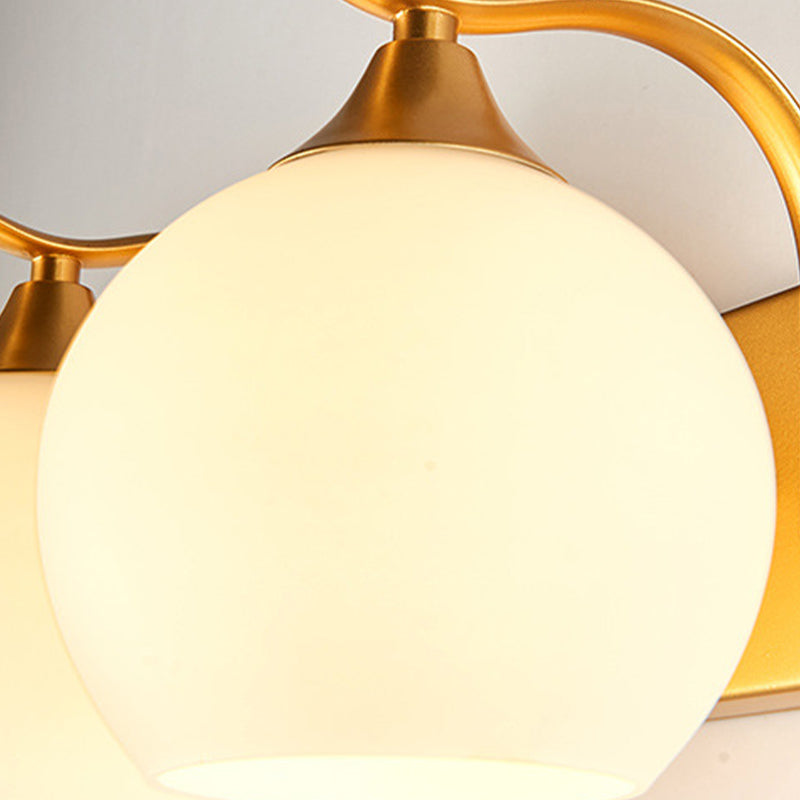 Modern Style Globe Shape Wall Light Glass Sconces for Bedroom