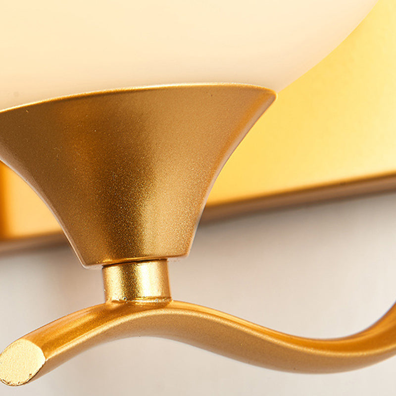 Modern Style Globe Shape Wall Light Glass Sconces for Bedroom