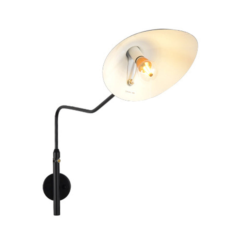 Industrial Style Wall Sconce Iron 1 Light Sconces in Black for Bedroom