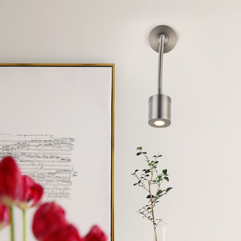 Modernism Single Golden/Nickel Wall Mounted Sconce Metallic LED Wall Light