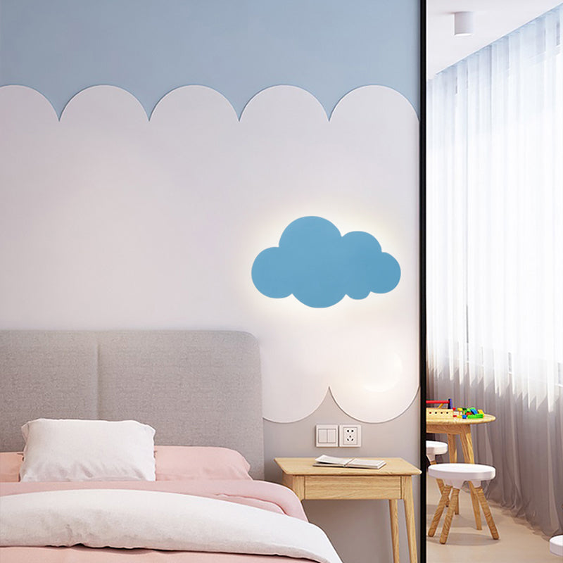 Nordic Style Iron Wall Light Cloud Shape Wall Lamp for Children's Room