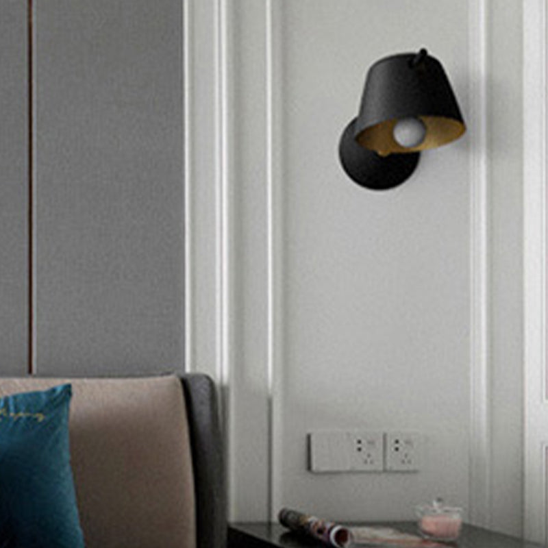 Modern Style Empire Shape Wall Light Metal 1 Light Sconces for Bedroom