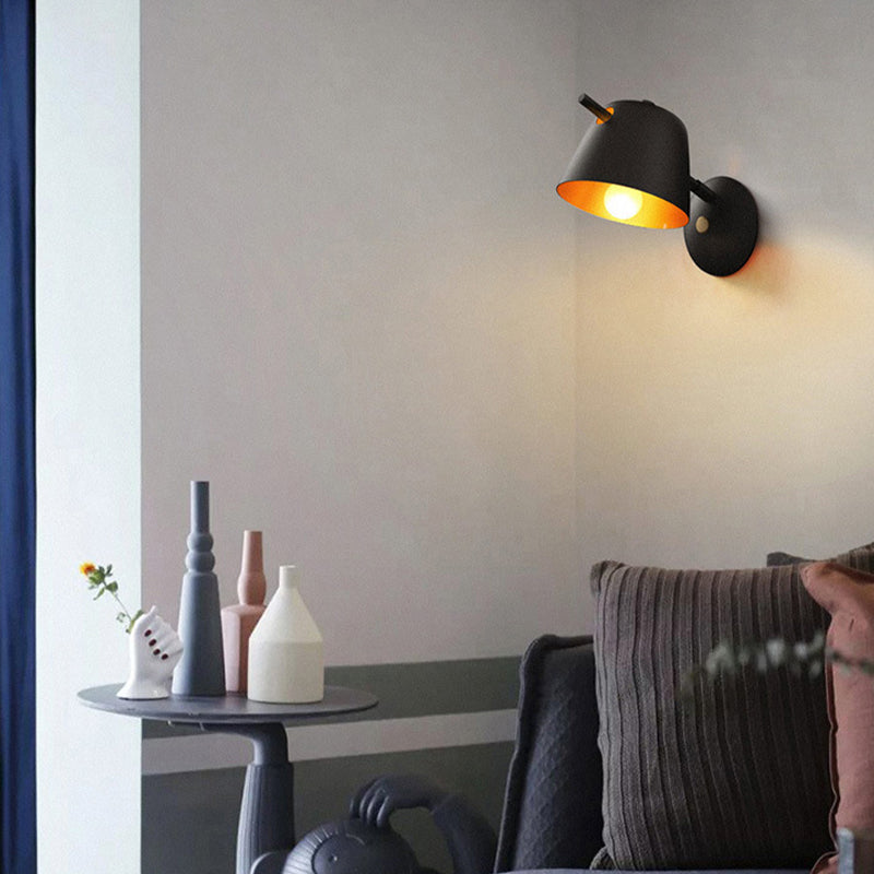 Modern Style Empire Shape Wall Light Metal 1 Light Sconces for Bedroom