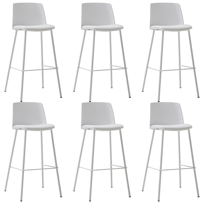 Modern Style PU Leather Bar-stool Square Seat Counter Bar Stool with Metal Legs