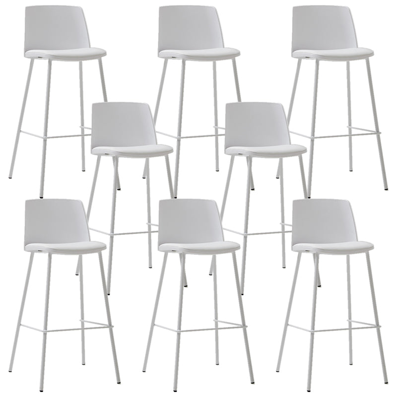 Modern Style PU Leather Bar-stool Square Seat Counter Bar Stool with Metal Legs
